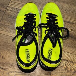 Nike Women's Sneakers in Neon Yellow and Black